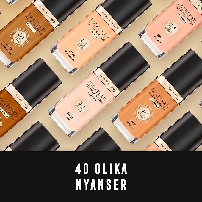 Max Factor Facefinity 3-in-1 All Day Flawless Foundation, SPF 20, Ganache, 30ml