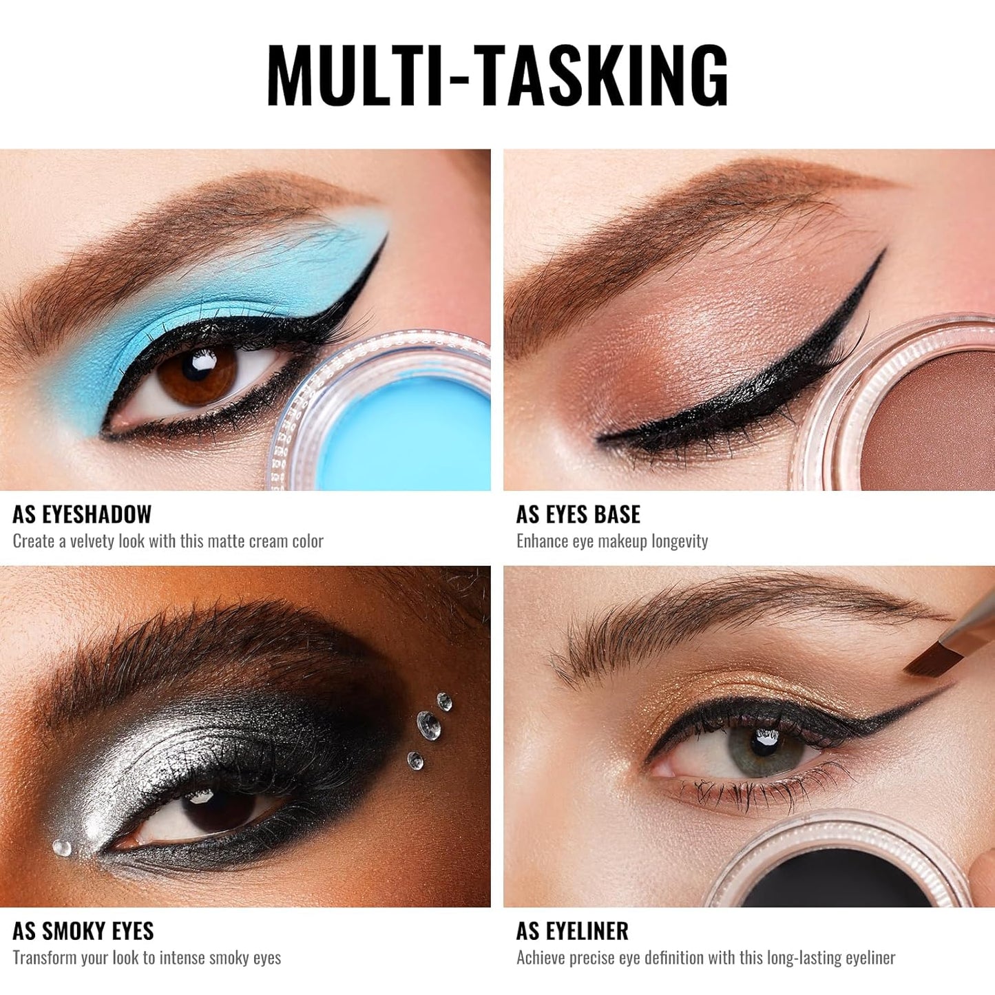 Oulac Matte Eyeshadow 3-in-1 Eyeshadow Eye Primer&Eyeliner Highly Pigmented Waterproof Smudge-proof Long Lasting Wear Smooth&Blendable Formula for Natural Look,Vegan & Cruelty-Free,CM09