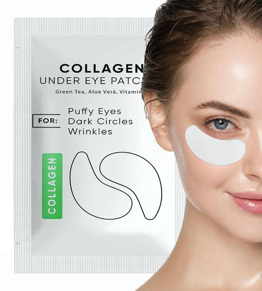 Under Eye Patches for Dark Circles, Puffiness 30 PAIRS - Dark Circles Under Eye Treatment - Under Eye Mask Gel - Under Eye Gel Patches for Puffy Eyes - Green Tea, Collagen Eye Patches - Under Eye Pads
