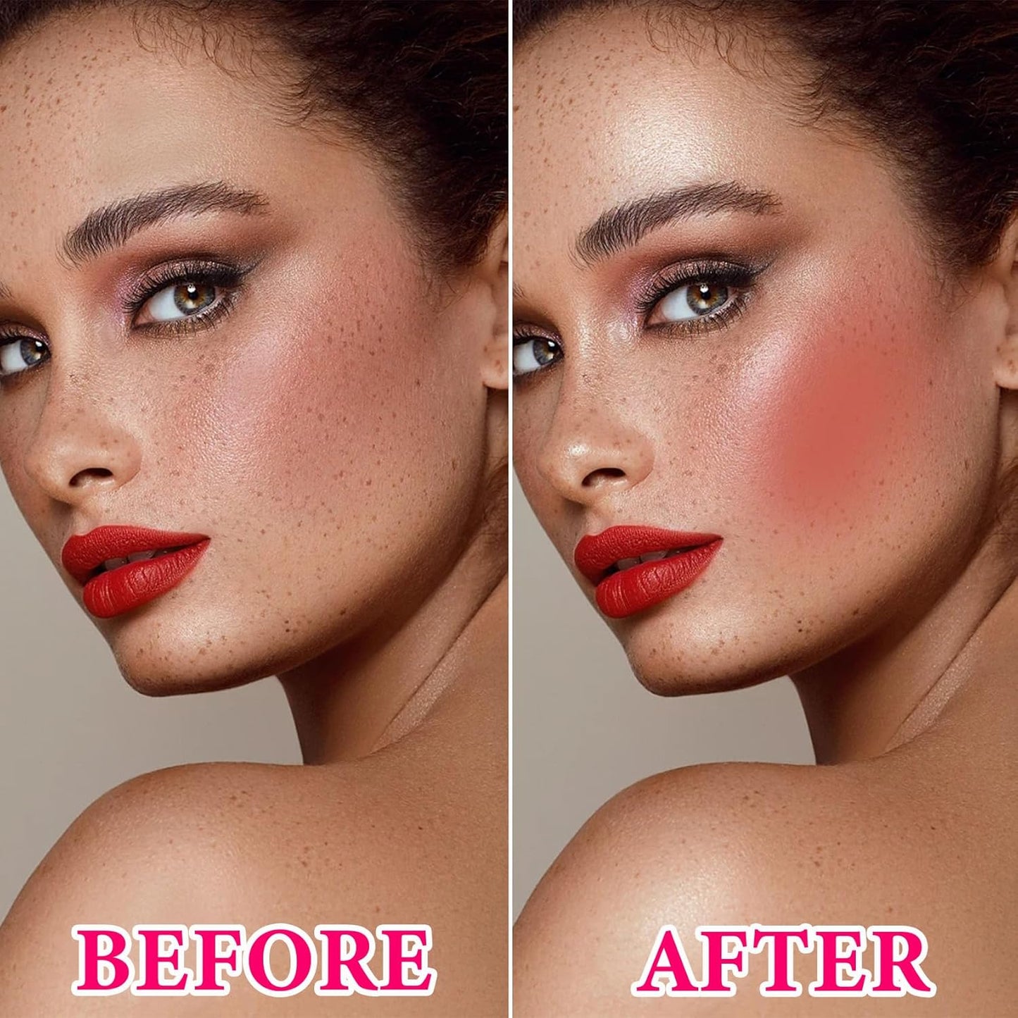 Cream Blush Stick,Blush Stick Long Lasting Non-greasy Multi Stick Blush for Women,Lightweight Concealer Waterproof Cream Blush Face Contouring Makeup Pen(06#)