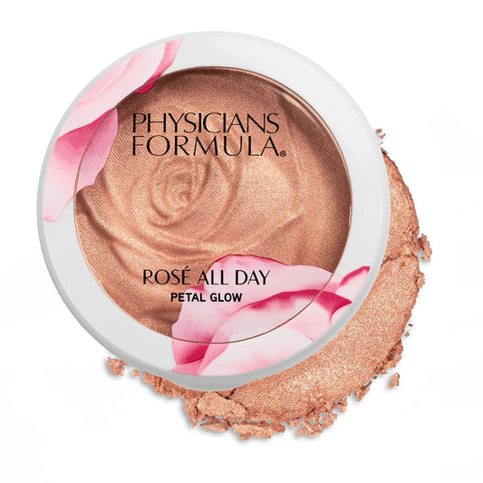 Physicians Formula Rosé All Day Highlighter Blush Face Powder, Pink Petal Glow, Dermatologist Tested, Clinicially Tested