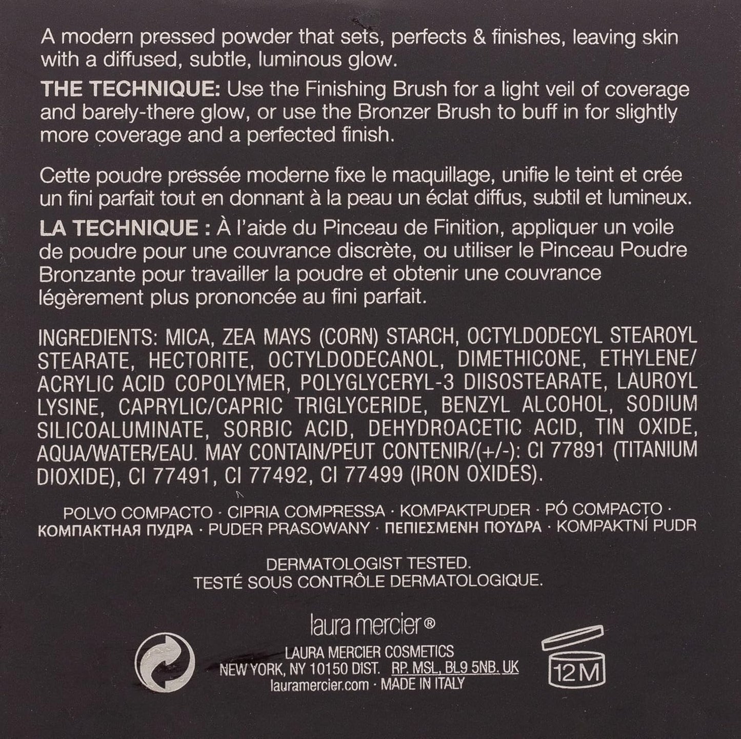 Laura Mercier Candleglow Sheer Perfecting Powder, Light To Medium, 0.3 Ounce