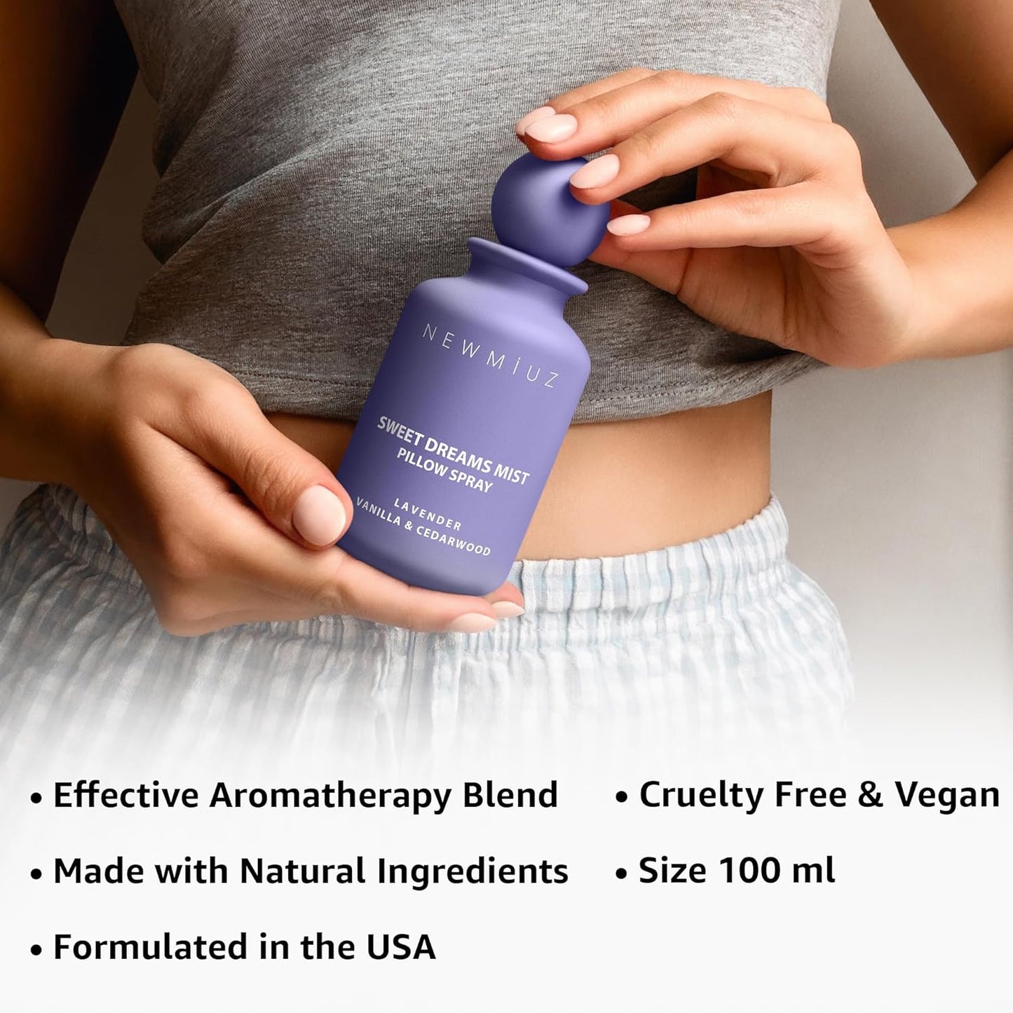 Sweet Dreams Sleep Pillow Spray Lavender Vanilla Cedarwood Essential Oils Aromatherapy Mist Calming Stress Relief Bedtime Shower Spray Self Care Gift