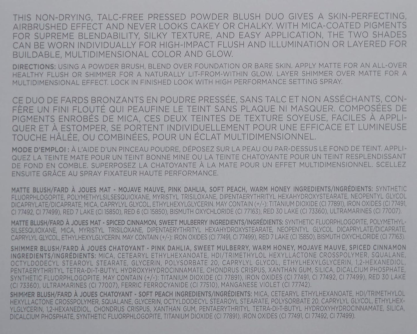 COVER FX Monochromatic Powder Blush Duo - Mojave Mauve: Dusty Rose - Matte + Shimmer Finish - Create Custom, High Impact Color