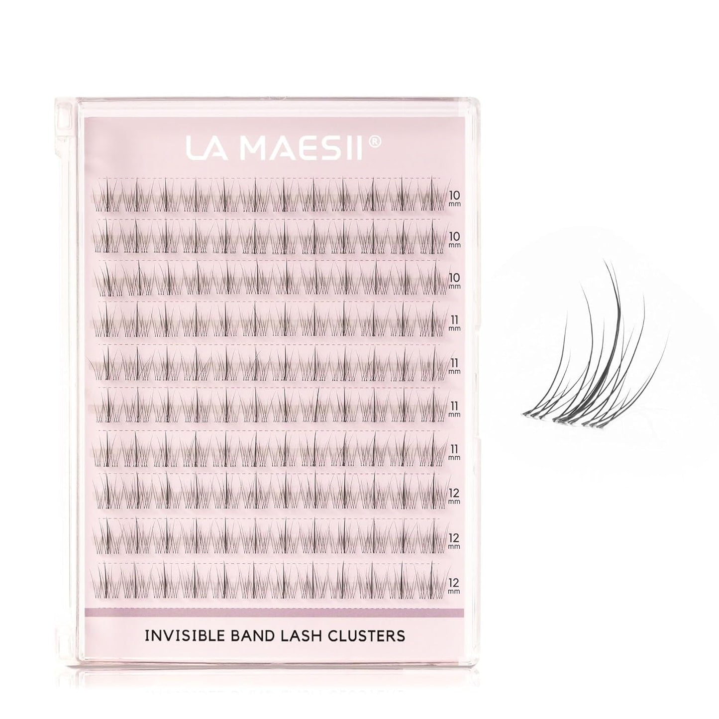 120Pcs Clear Band Lash Clusters 10-14mm Natural Look Cluster Eyelashes C Curl Resuable Invisible Band Individual Cluster Lashes(77)