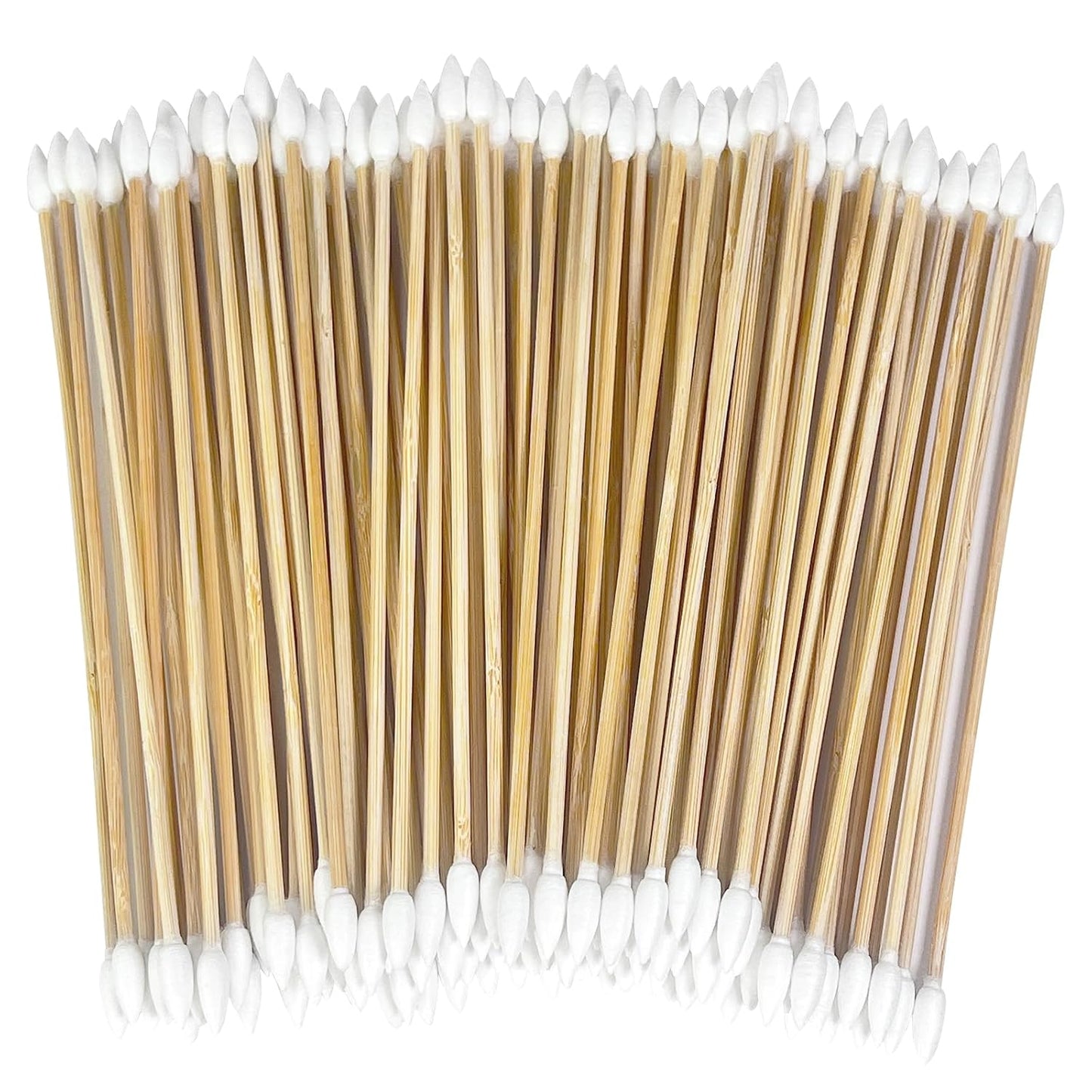 Eyxformula 200 Pcs 6 Inch Gun Cleaning Cotton Swabs with Double Pointed Tips, Strong Bamboo Sticks, Lint Free Long Cotton Swabs for Precision Cleaning Firearms, Electronics, Tight Spots, Detailing