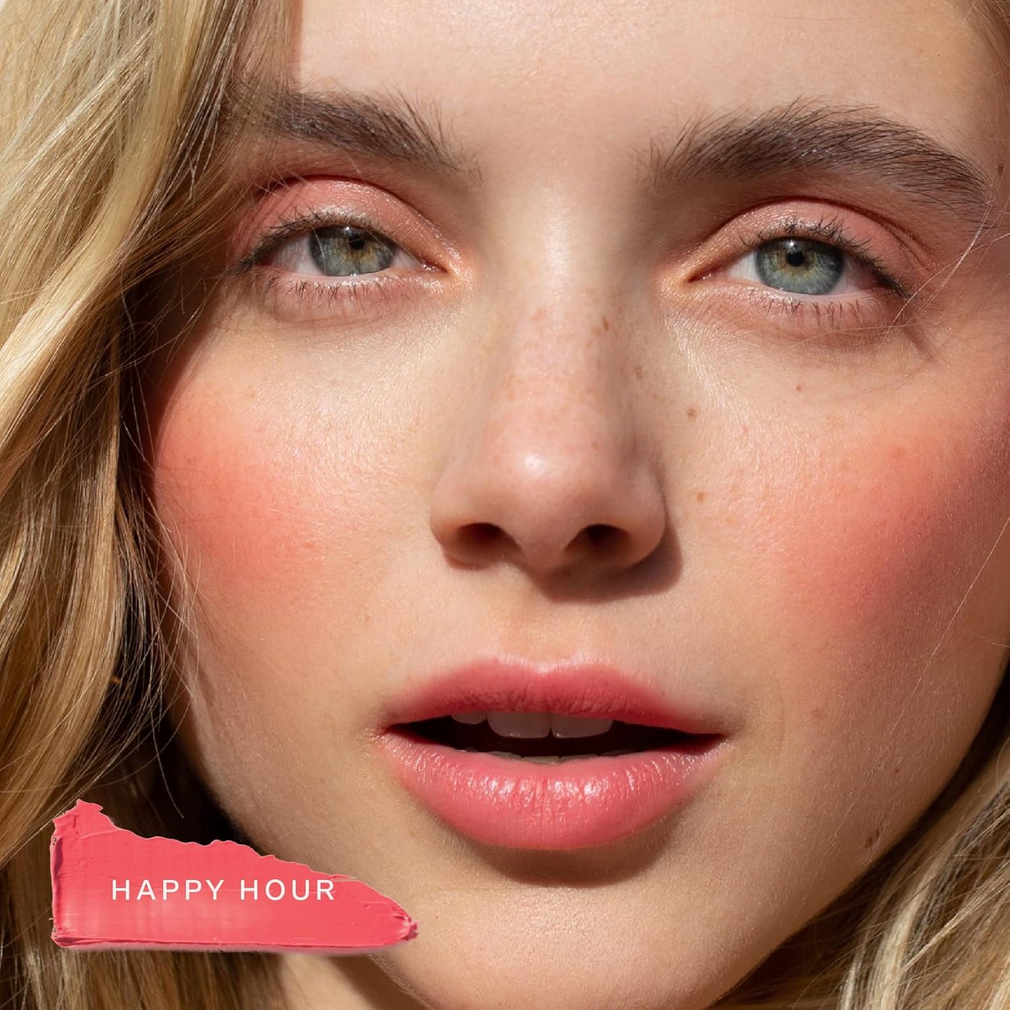 Tower 28 Beauty BeachPlease Cream Blush for Cheeks and Lips - Multi-Purpose Lip and Cheek Tint in Pink Blush - for Sensitive Skin – Color HAPPY HOUR, Luminous Finish