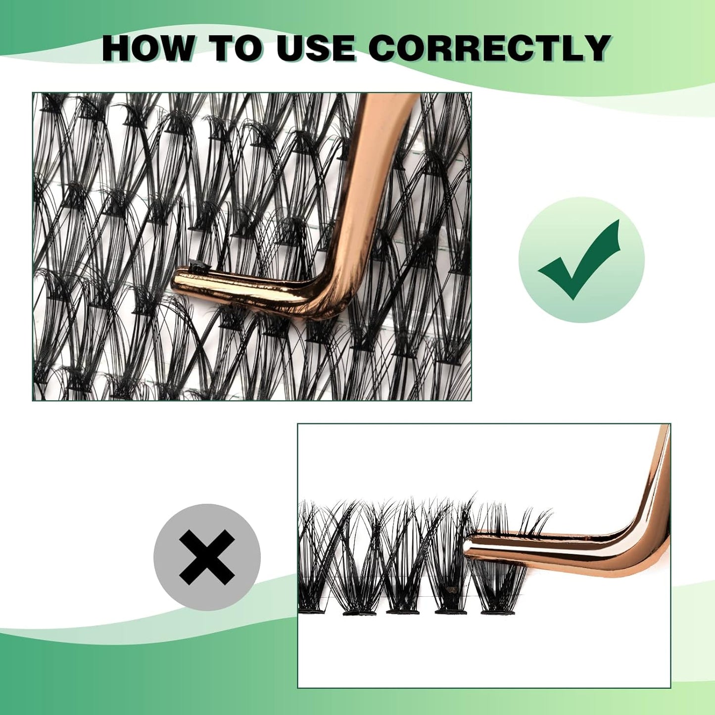 Lash Clusters 300pcs Individual Lashes 30D 0.07D Curl 13mm DIY Eyelash Extension KEYYOU Large Tray Volume Soft&Natural Cluster Lashes(30D-0.07D,13）