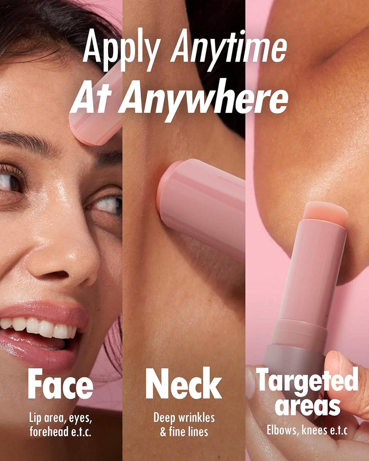 KAHI Wrinkle Bounce Multi Balm - REFILLABLE EDITION | All-in-One Hydrating Lip Balm Eye Cream Neck Cream Make Up Base & Face Mist Moisture Balm Stick | Daily Face Moisturizer Stick (0.32 oz)