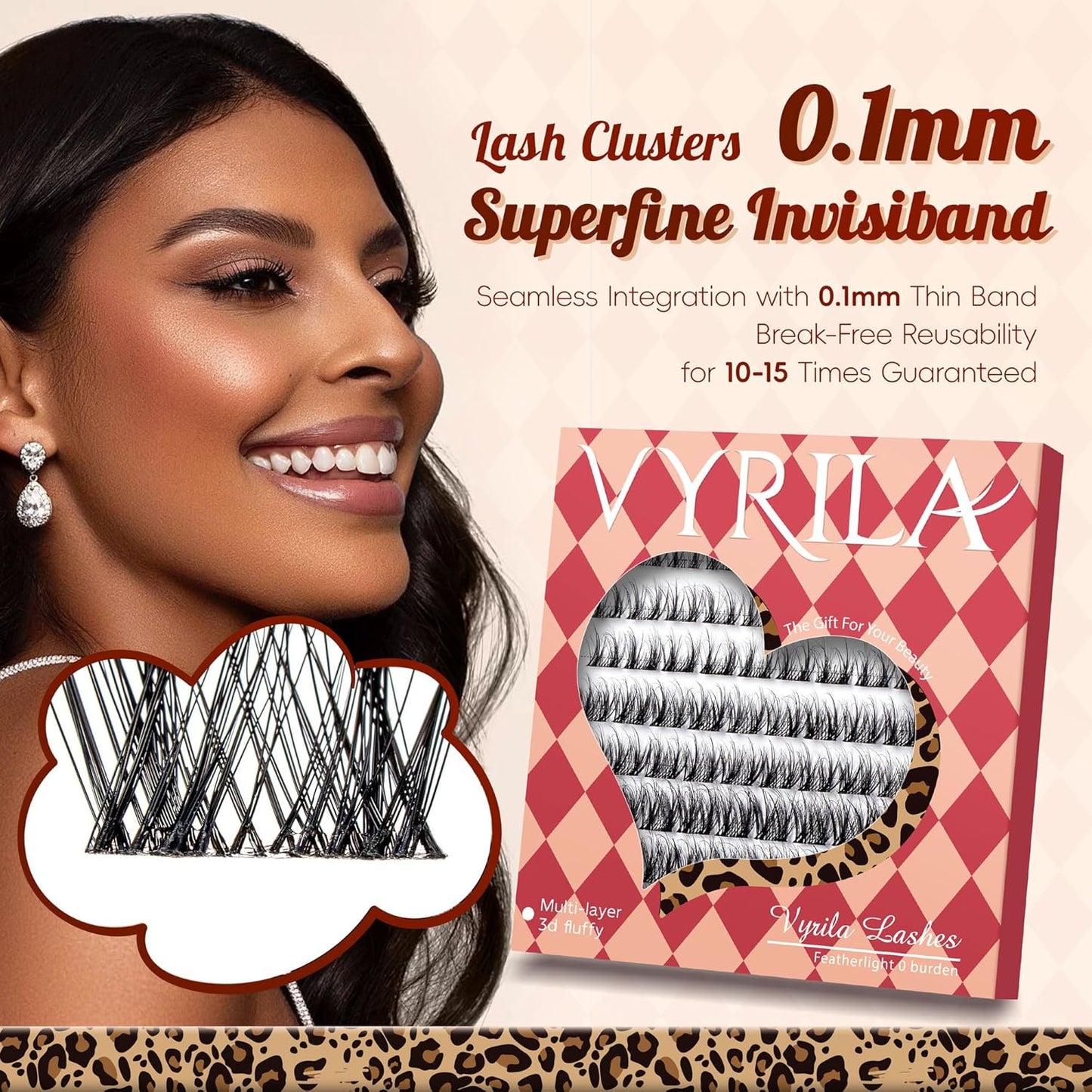 Lash Clusters 0.05mm PBT Fiber Eyelash Clusters, 0.1mm Superfine Invisiband D Curl Diy Lash Extension, 80pcs 8-16mm Individual Lashes Clusters Like Eyelash Extensions (Twilight-D-8-16Mix)