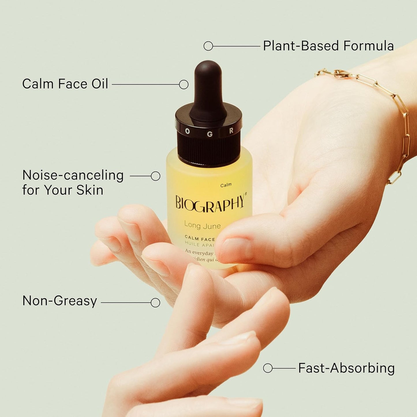 Biography Long June Quieting Face Oil, 13ml- Natural Smoothing & Clarifying Dry Oil. Clarifying, Moisturizing & Hydrating Beauty Facial Oil for Women w/Camellia, Vitamin E & Marula