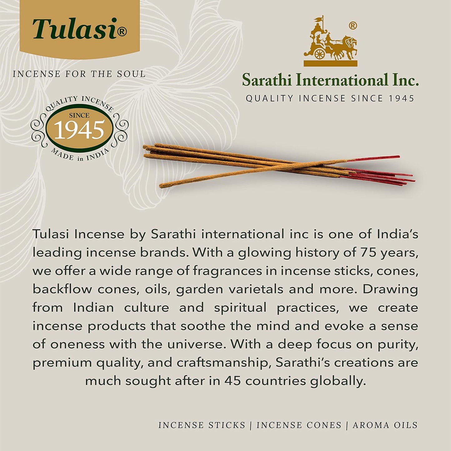 Tulasi Classic Incense Cones with Natural Oils Scents, Set of 12 Fragrances (180 Cones) Calming Home Aromatherapy, Meditation, Relaxing, Mixed Scents with Natural Oils