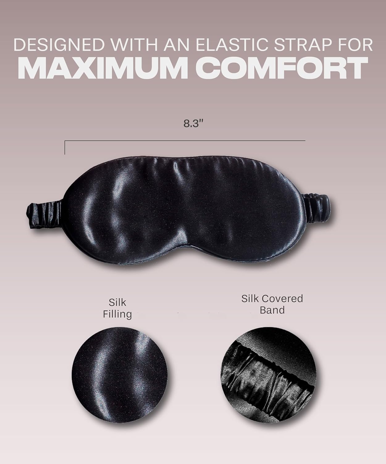 Silk Sleep Mask for Women and Men - Silk Eye Mask for Sleeping, Blindfold, Eye Covers, Pack of 2