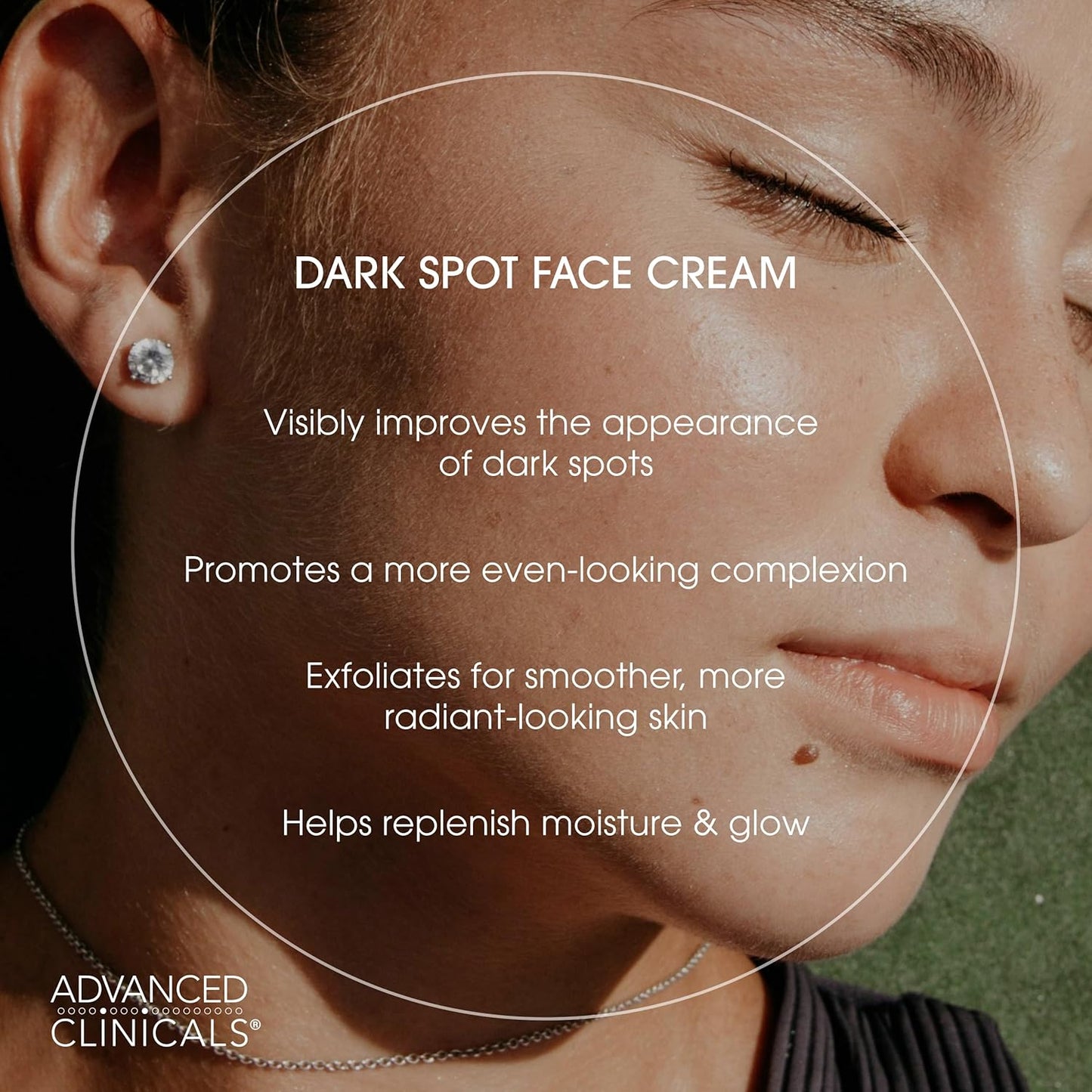 Advanced Clinicals Dark Spot Face Moisturizer | Lactic Acid Lotion For Face With Caffeine, Cocoa Butter, & Vitamin A | Brightening Cream Visibly Reduces Look Of Dark Spots & Uneven Skin Tone, 2 Fl Oz