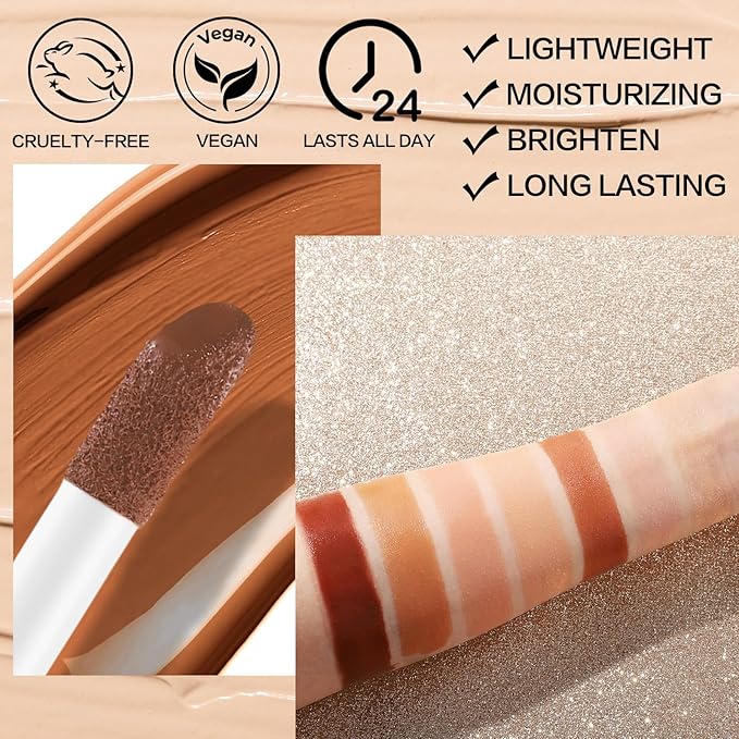 UCANBE Halo Glow Liquid Filter, Face Complexion Booster For Radiant Skin All Day Longwear, Soft-Focus Look Sodium Hyaluronate Vegan & Cruelty-Free - 0.91OZ Medium Tan