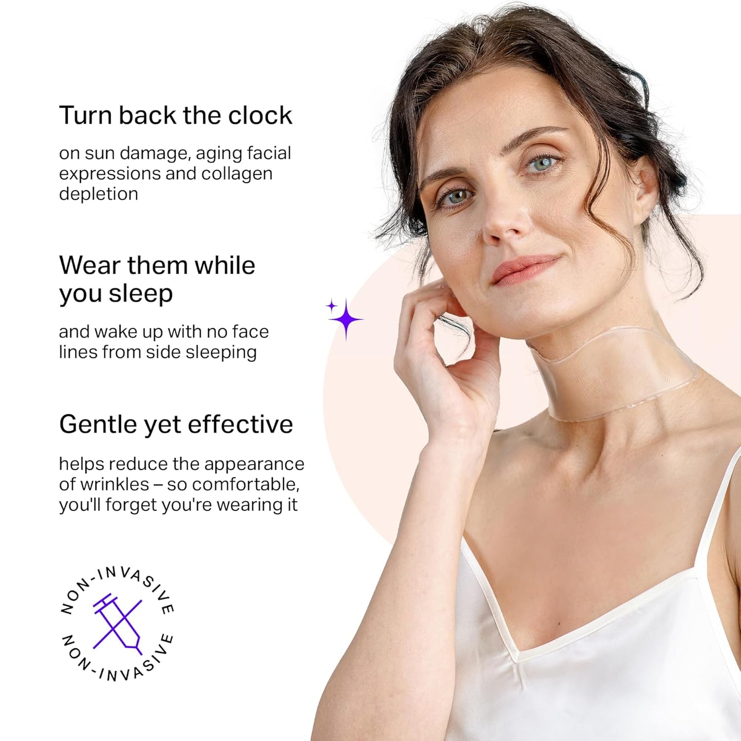 BLUMBODY Neck Wrinkle Patches – Anti-Wrinkle Silicone Patches for Skin Firming, Tightening – Reusable Overnight Pads – Anti-Aging Crepe Erase Pads – Neck, Décolleté (2-Month Supply)