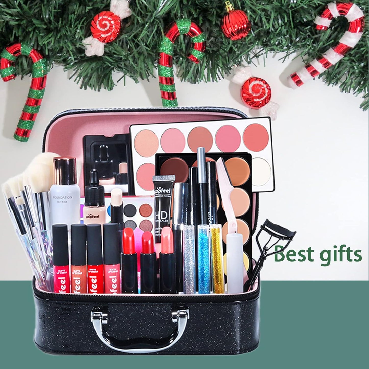 All-in-one Professional Makeup Set for Beginners or teen girls, Cosmetic-Gift for Women -Include Makeup Brush Set, Eyeshadow Palette, Eyebrow Pencil, Mascara, Concealer, Lip Gloss Set -014