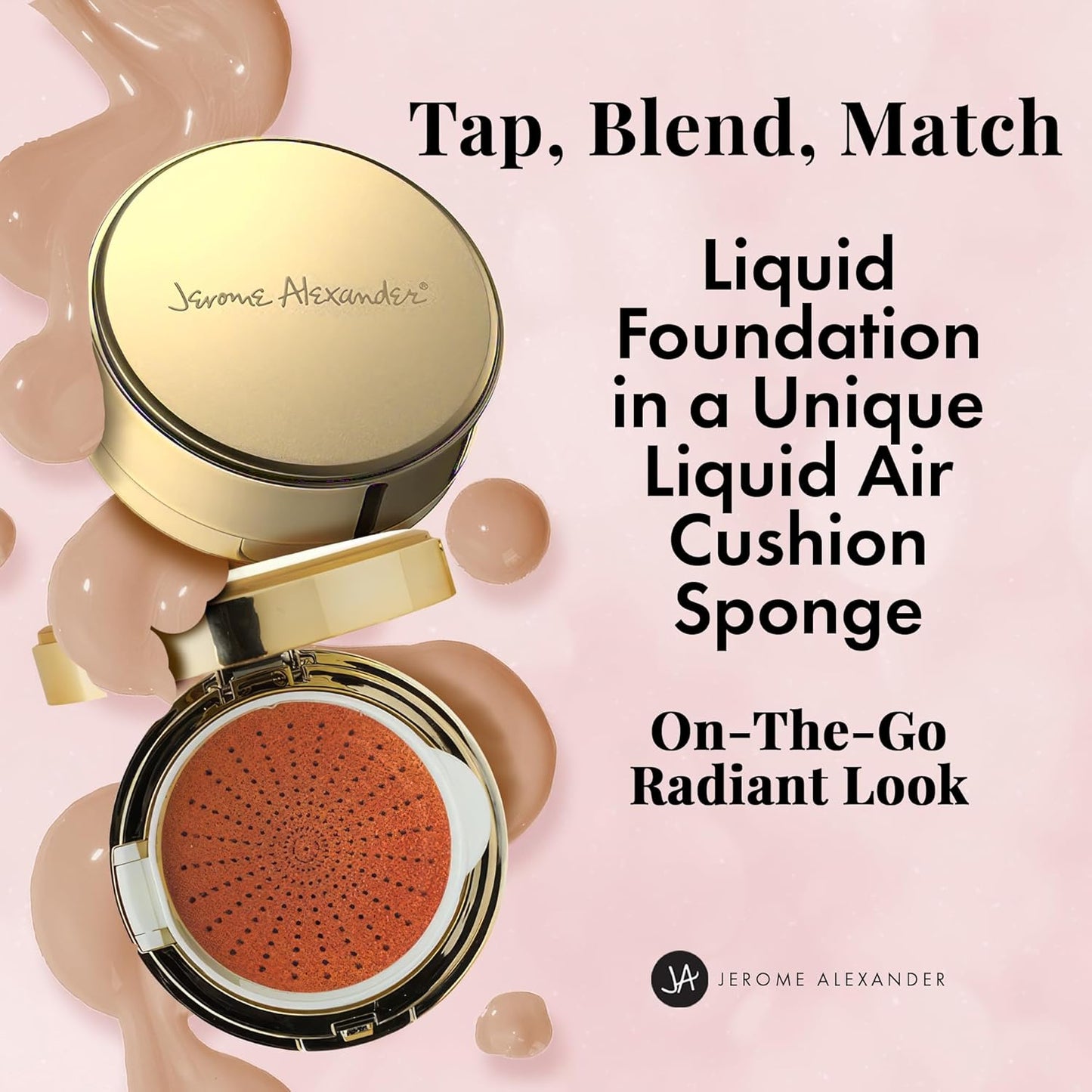 MagicMinerals AirCushion Foundation by Jerome Alexander, Cushion Foundation with Skincare Actives, Long-Lasting, Semi-Matte Finish, Full Buildable Coverage (Medium-Dark)