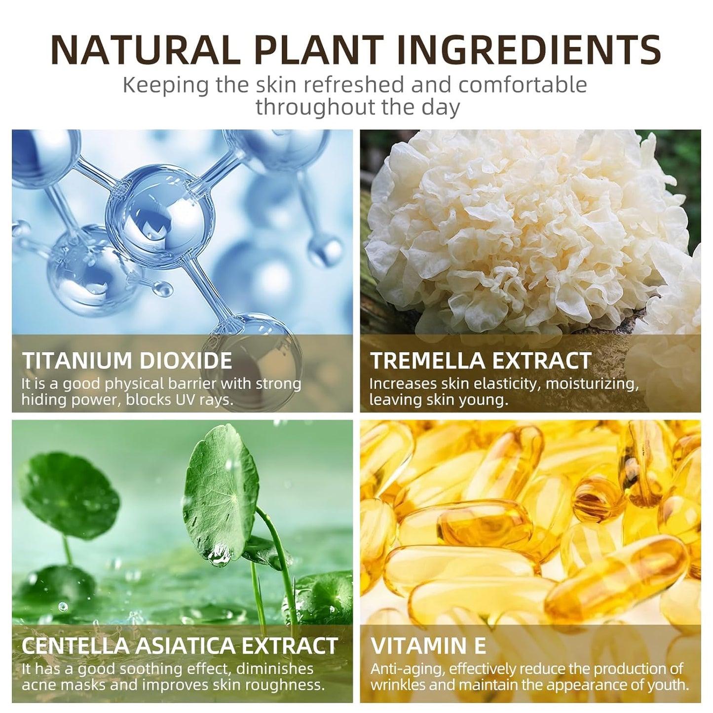 Mushroom Head Air Cushion CC Cream - BB Cream Foundation Makeup Moisturizing Concealer Long-Lasting, Cushion Foundation Full Coverage Self Adjusting for Mature Skin & All Skin Types (Deep)