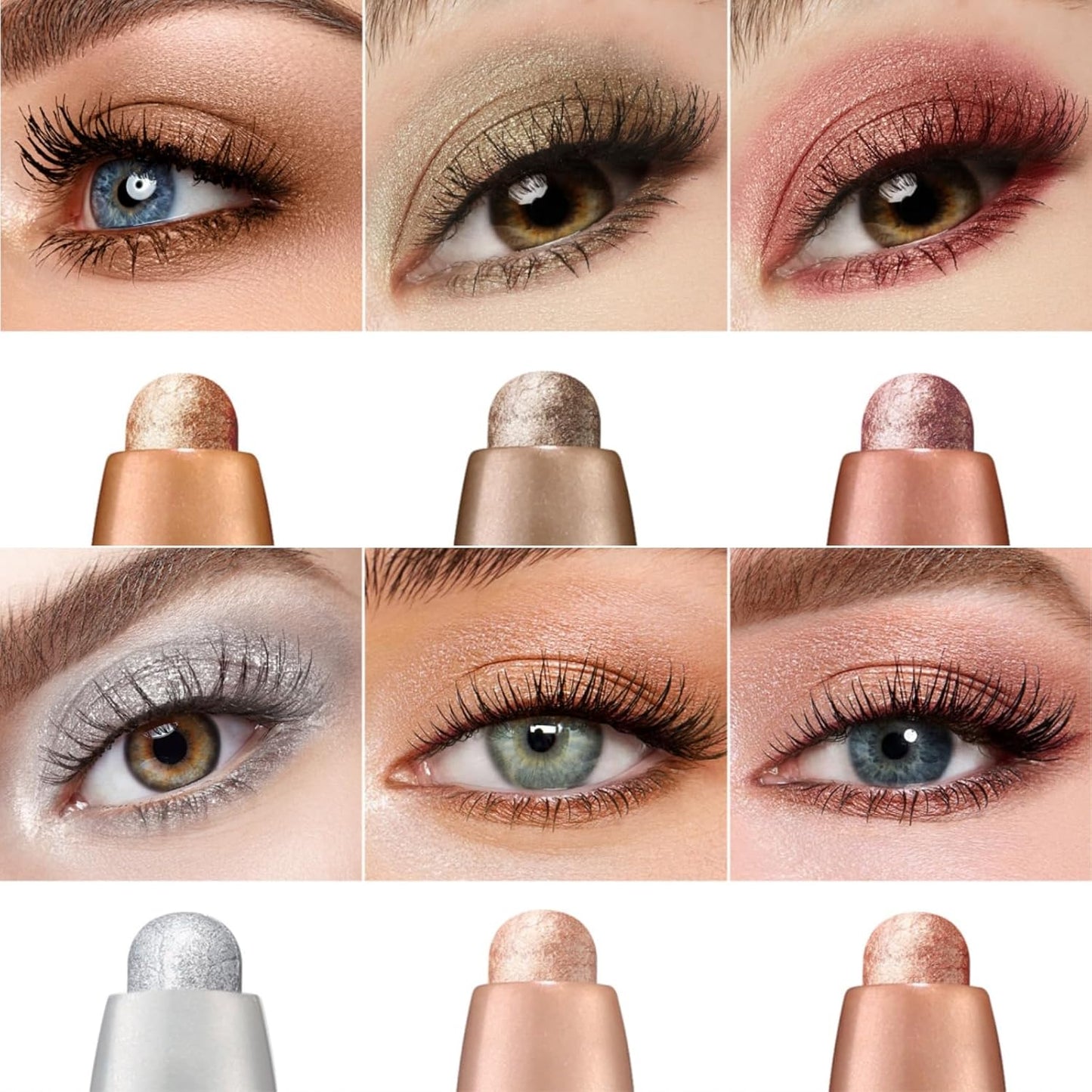 Jolilab Eyeshadow Stick Set, 8 Colors Matte Professional Bright-Colored Contouring and Highlight Eyeshadow Stick, Cream Waterproof Long Lasting High Pigmented Eye Shadow. (8, Set G)