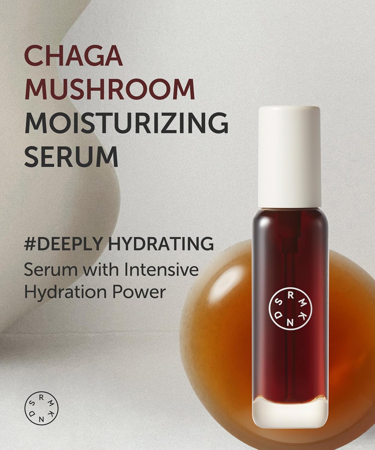 SERUMKIND Chaga Mushroom Serum for Korean Face Skincare - Beta Glucan Extract - Nourishing & Hydrating - Provides Deep Hydration for Extremely Dry Skin - Vegan & Cruelty-Free – 1.01 fl.oz.