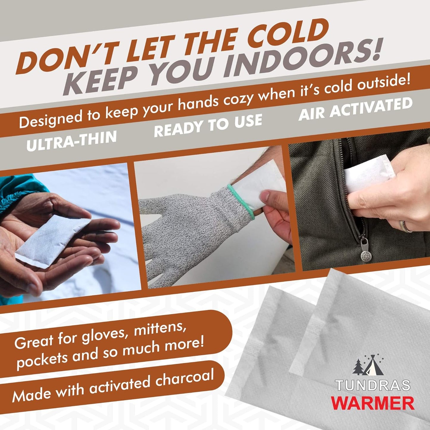 Hot Hand Warmers Heat Pack - 80 Count - 11 Hours Long Lasting Natural Safe and Odorless Single Use Air Activated Heat Packs for Hands, Toes and Body - TSA Approved