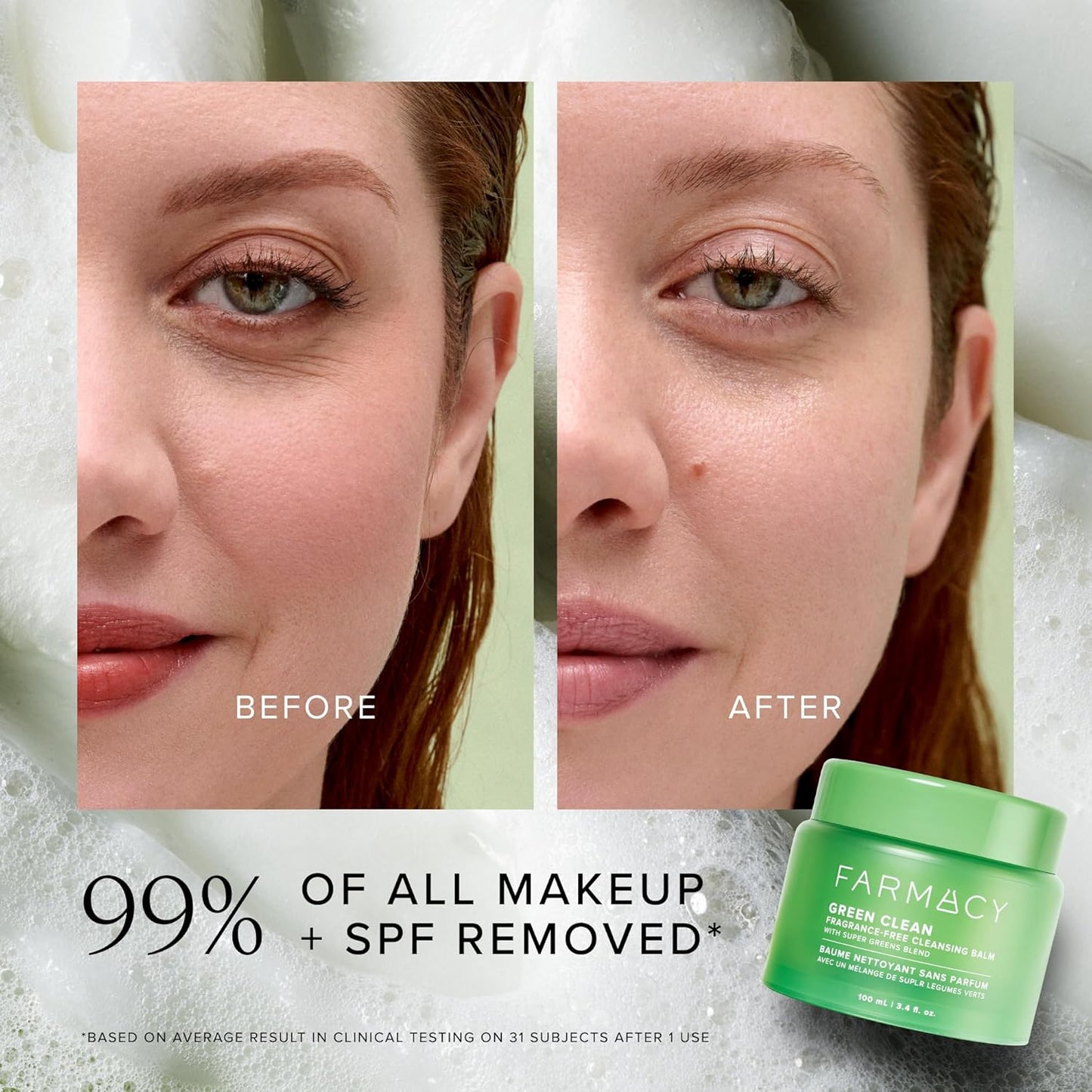 Farmacy Gentle Double Cleanse Skincare Gift Set - Fragrance-Free Gentle Creamy Face Cleanser & Makeup Remover Cleansing Balm - Melts Away Makeup & Helps Promote Healthy Skin (2 Count)