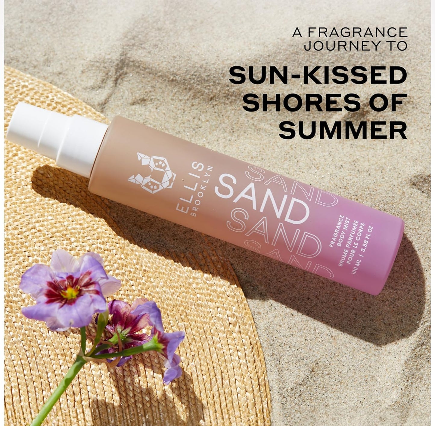 Ellis Brooklyn SAND Hair And Body Fragrance Mist - Gourmand Musk Perfume Mist with Italian Bergamot, Ginger Lily, & Vanilla Absolute, Vegan Perfume Made In The USA, 50ml 1.7 Fl Oz