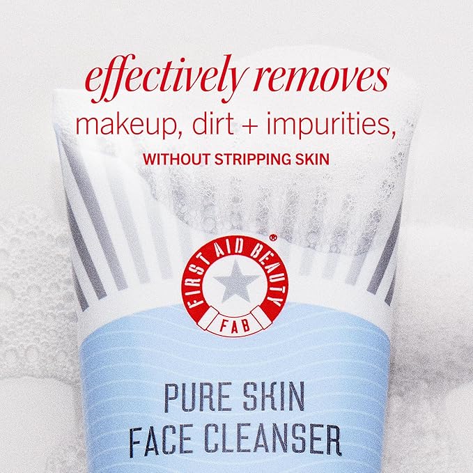 First Aid Beauty Cleanse, Smooth + Hydrate Kit - Skin Care Gift Set with Travel Size Facial Cleanser, KP Body Scrub & Ultra Repair Cream - Travel Friendly Skincare Set