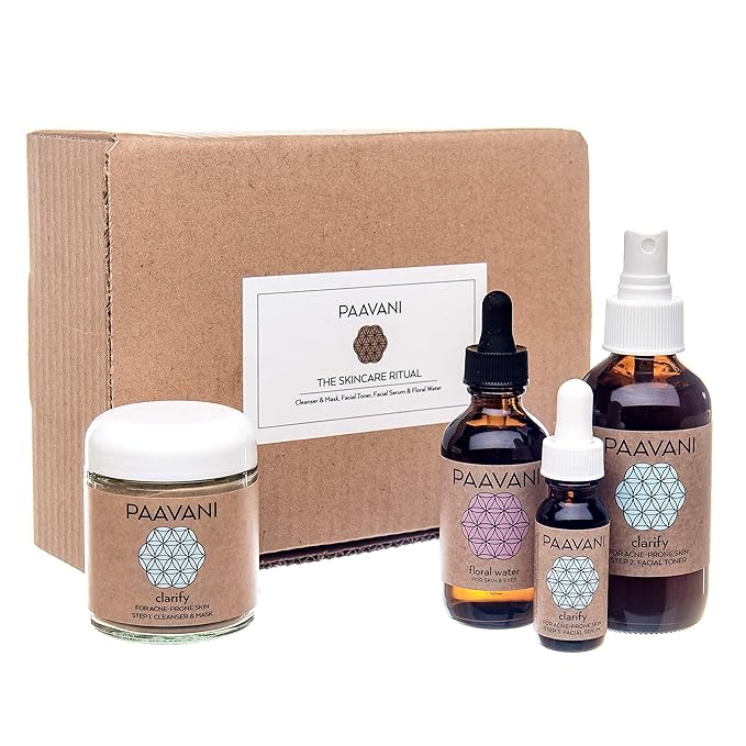 PAAVANI Ayurveda - Clarify Skincare Set - Remedy Acne Prone Skin - Hormonal Acne - Cystic Acne