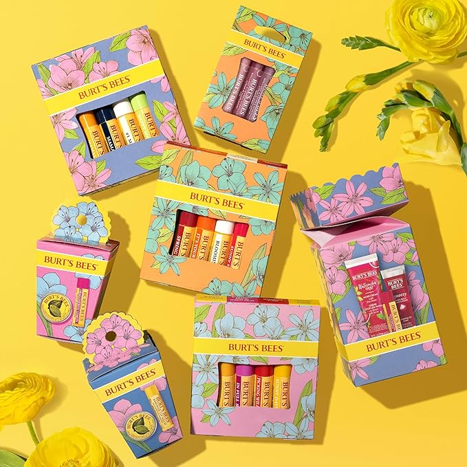 Burt's Bees Mothers Day Gifts for Mom, 3 Self Care Products, You're One in a Melon - Watermelon & Mint Hand Cream, Watermelon Lip Balm & Watermelon Rush Squeezy Tinted Lip Balm (Packaging May Vary)