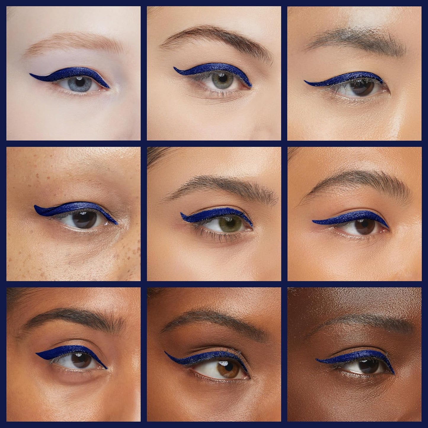 Skone Cosmetics Insanely Intense Tattooed Eyeliner Pen - Waterproof Liquid Eyeliner, Long Lasting, Sweat Proof, Smudge Proof Felt Tip Liquid Eyeliner - Pigmented Eye Liner Makeup - Navy (0.07oz)