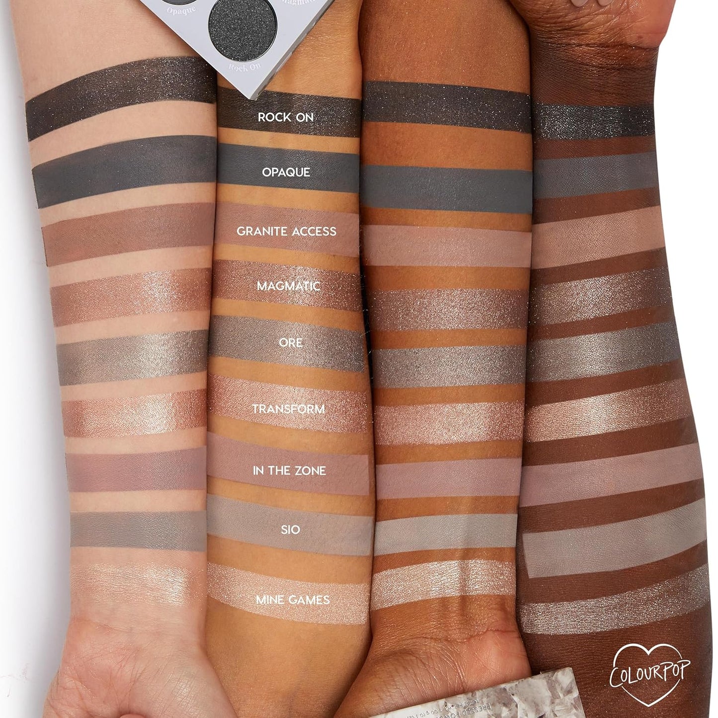 ColourPop Of Quartz Eyeshadow Palette - Neutral Taupe Palette with Metallic and Matte Finishes - High-Pigment Eye Makeup with a Long-Wearing Formula (0.3 oz)