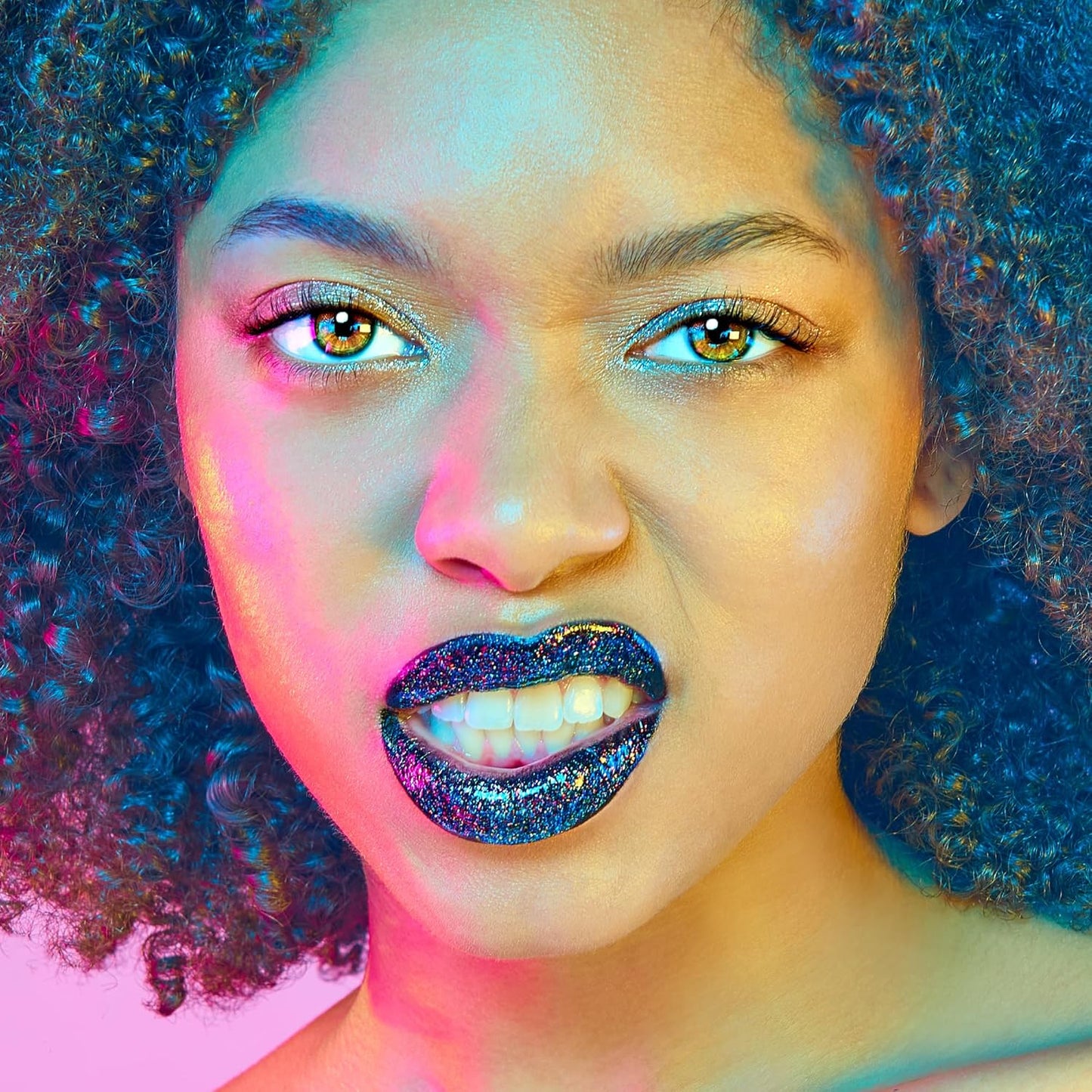 UNICORN SNOT Quiet Riot™ Plastic-Free Glitter Lip Duo | 2-in-1 Set w/Matte Lipstick & Sparkly Glitter Lip Gloss | Halloween Costume Makeup | 0.15oz Black Lipstick & 0.16oz Gloss (Chasm)