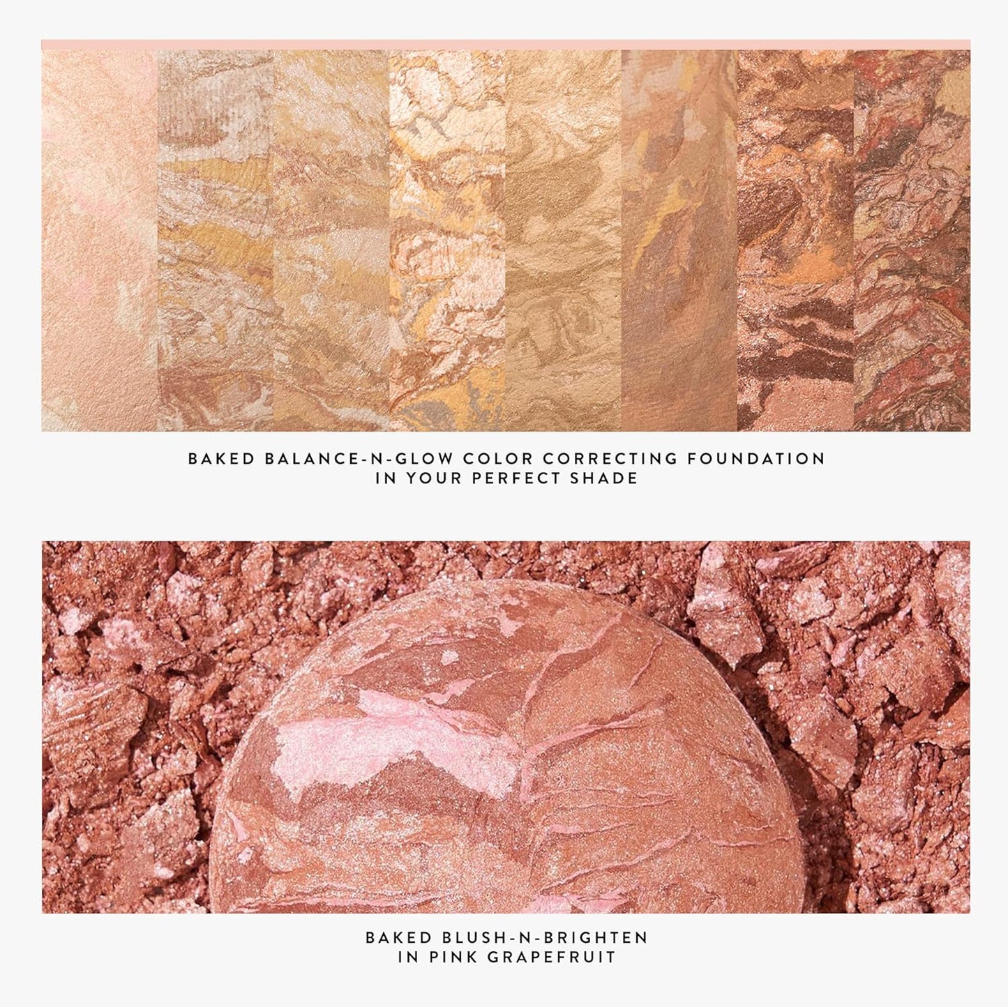 Blush-n-Glow Kit (3 PC): LAURA GELLER NEW YORK Baked Balance-N-Glow Illuminating CC Powder Foundation Golden Medium, Retractable Kabuki Brush, Baked Blush-N-Brighten Pink Grapefruit