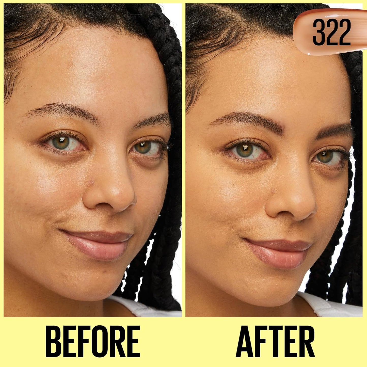 Maybelline Fit Me Tinted Moisturizer, Natural Coverage, Face Makeup, 322, 1 Count