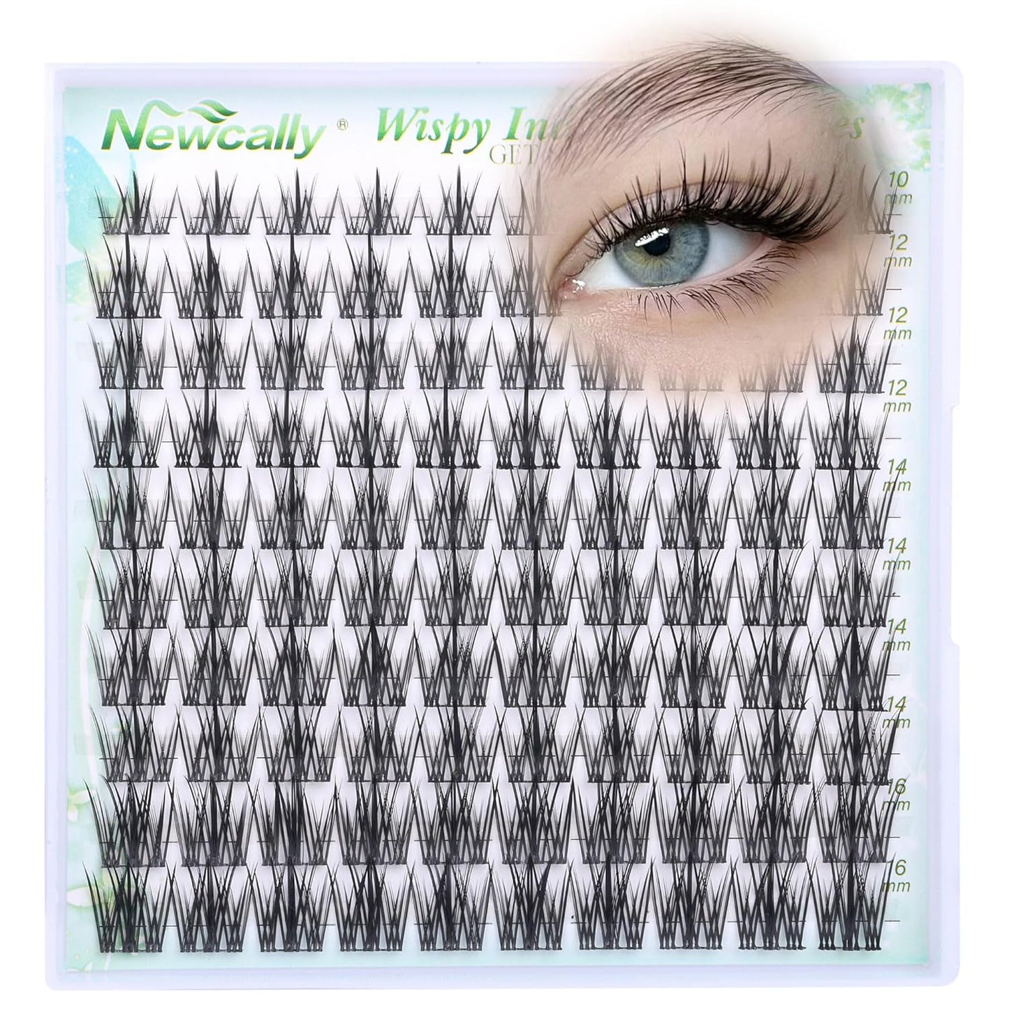 Wispy Lash Clusters Natural Look Eyelash Clusters Eyelash Extension C-curly Manga Individual Lashes 10-16mm DIY Lash Extension at Home by Newcally