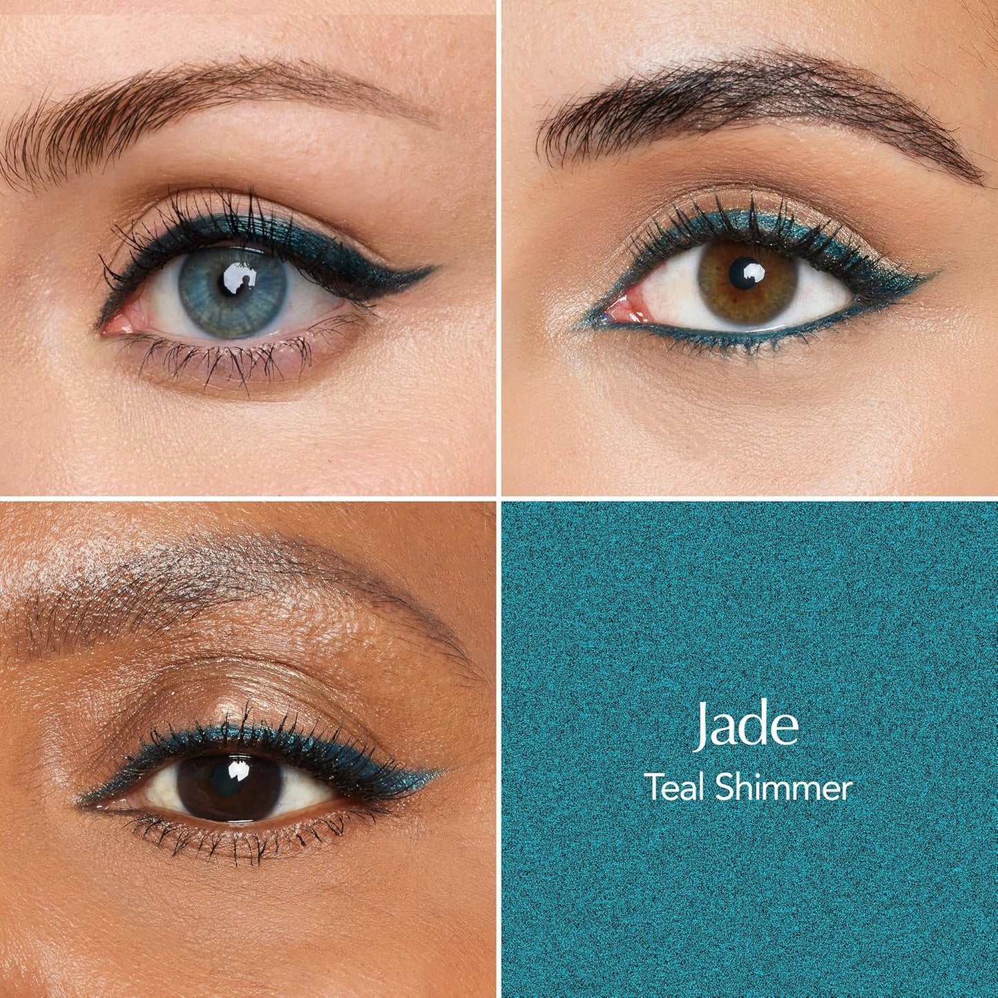 Thrive Causemetics Infinity Waterproof Eyeliner Pencil, Built In Sharpener & Smudge Tip, Long Lasting, Smudge Proof, Hyaluronic Acid & Shea Butter, Vegan & Cruelty Free, Jade (Teal Shimmer)